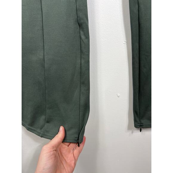 Alo Yoga High Waist Zip It Flare Legging Pant Dark Cactus Green Small 4 / 6 - Picture 8 of 11